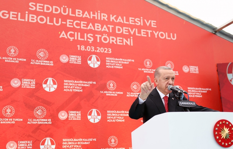 ERDOĞAN, SEDDÜLBAHIR KALESİ  VE GELİBOLU ECABAT DEVLET YOLUNUN AÇILIŞINI YAPTI