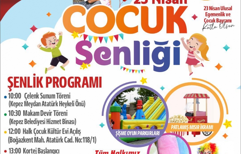 KEPEZ BELEDİYESİ 23 NİSAN’DA ÇOCUKLARI UNUTMADI