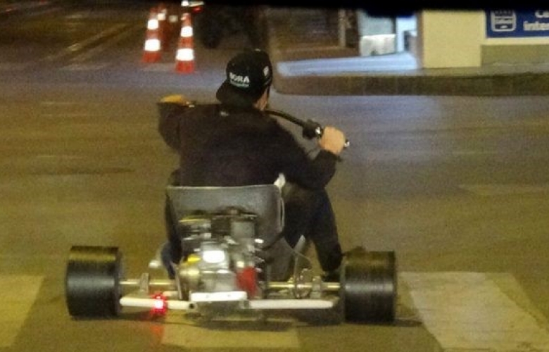 TRAFİĞE GO-KART İLE ÇIKINCA ORTALIK KARIŞTI