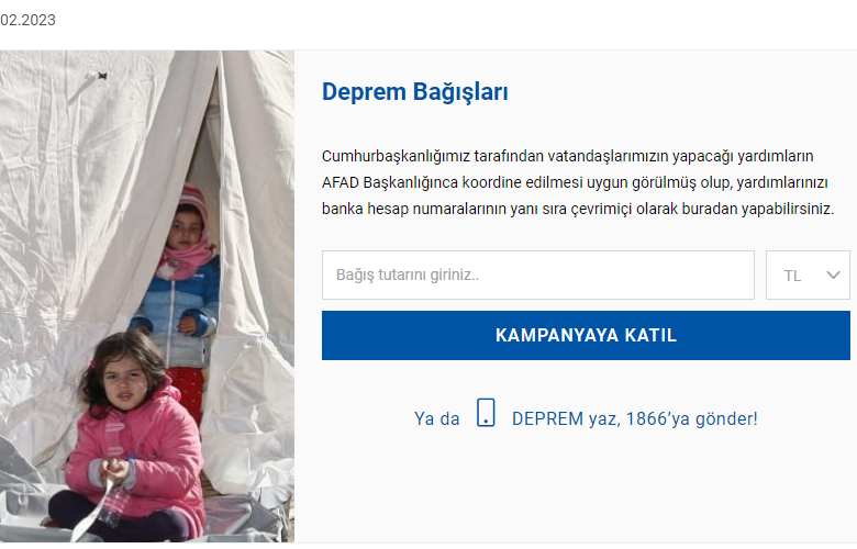 AFAD’DAN DEPREM YARDIM KAMPANYASI HESAP VE ŞEKİLLERİNİ PAYLAŞTI