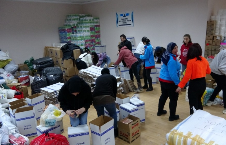 ÇANAKKALE DEPREM BÖLGESİNE YARDIM İÇİN SEFERBER OLDU