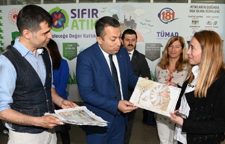 Lapseki'de atıklardan yaptıkları kağıtlarla resim sergisi açacaklar